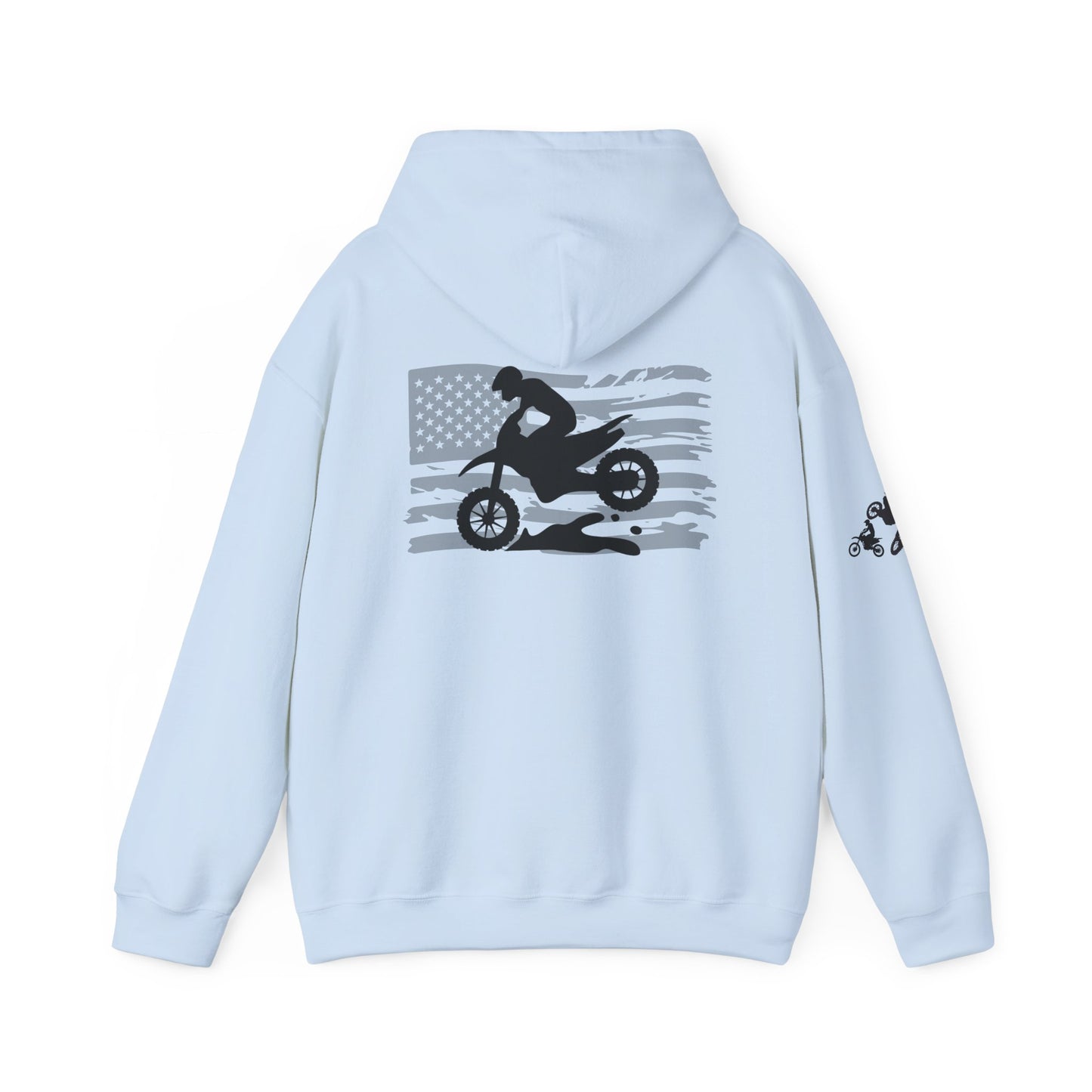 Race Mom America Unisex Heavy Blend™ Hoodie - Perfect Gift for Motocross Enthusiasts