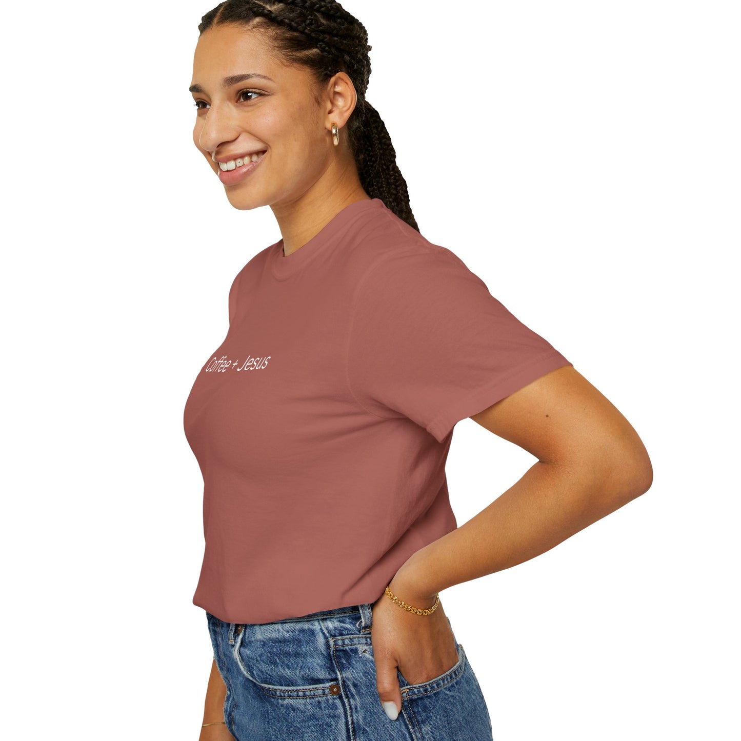 Coffee + Jesus Unisex Garment-Dyed T-Shirt