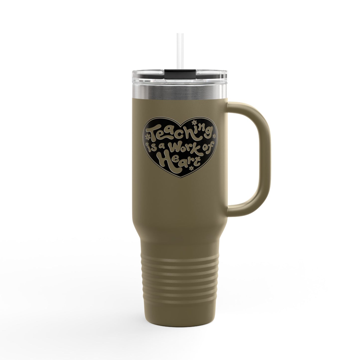 40oz Insulated Travel Mug – Teaching is a Work of Heart