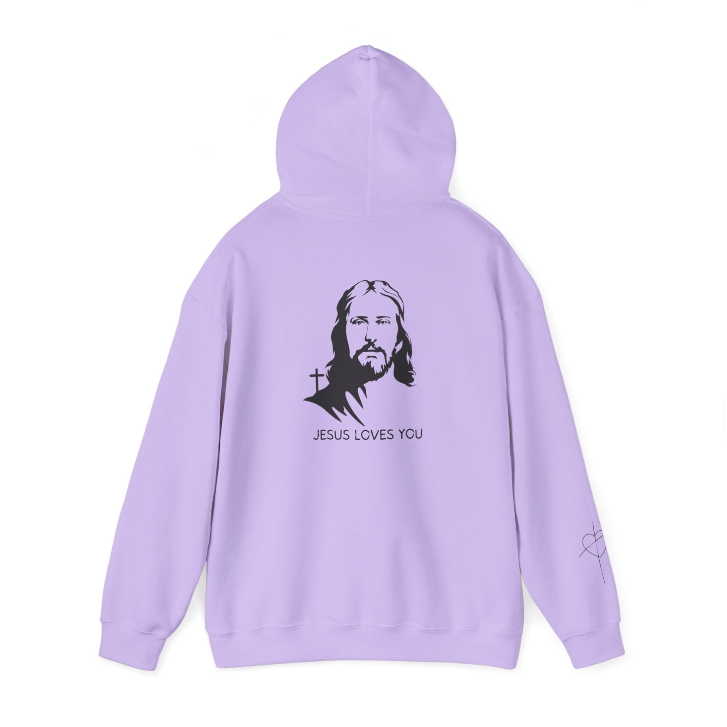 Unisex Heavy Blend™ Hoodie - "Jesus Loves You" Inspirational Sweatshirt