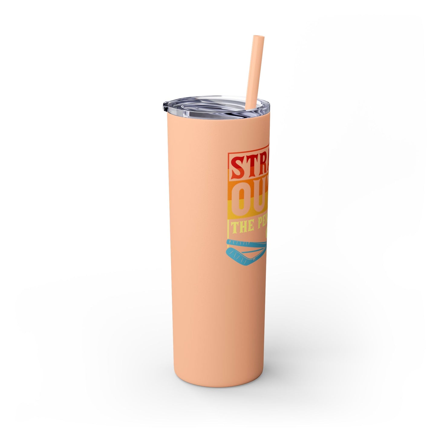 Straight Outta The Penalty Box 20oz Skinny Tumbler with Straw - Fun & Functional Drinkware