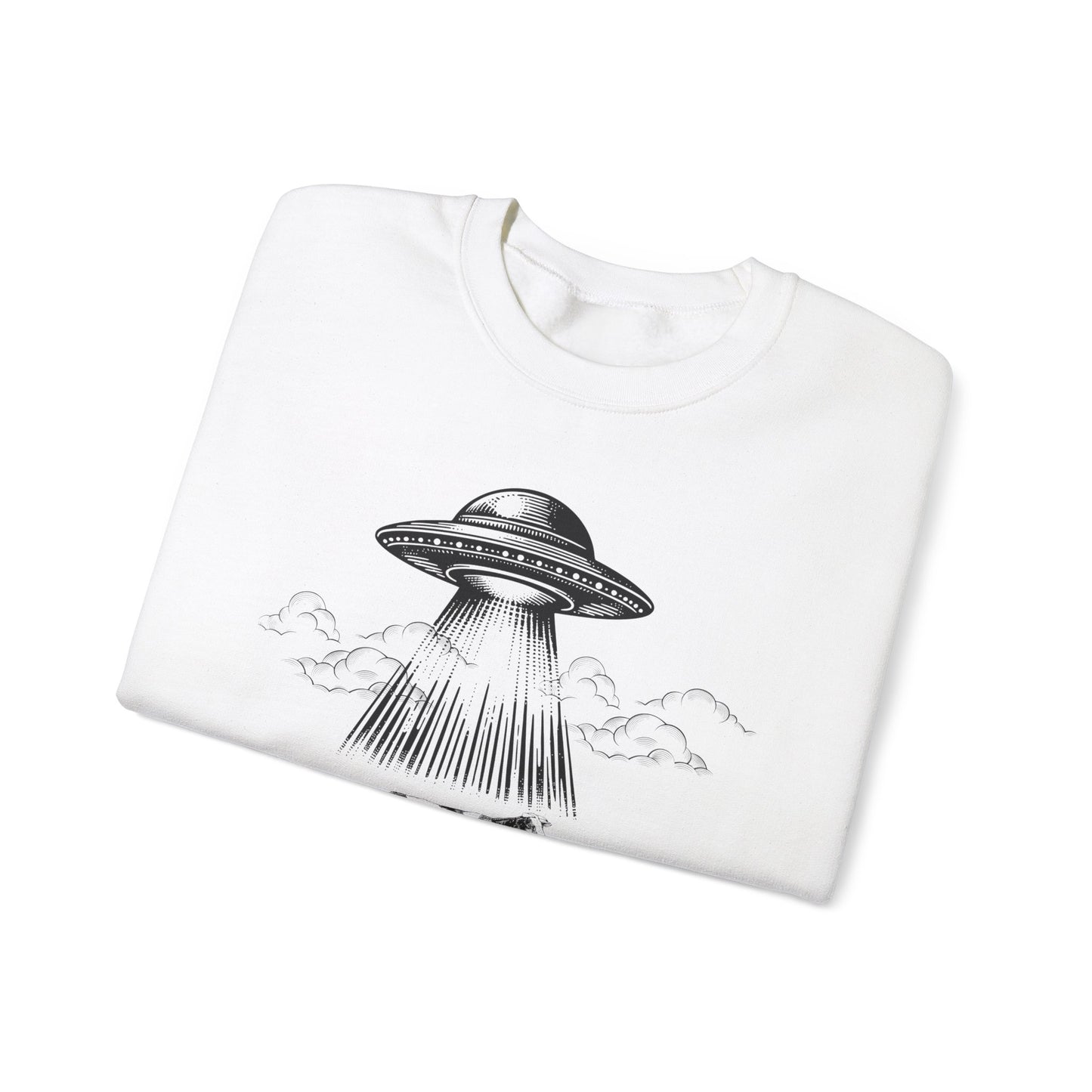 Alien Abduction Unisex Heavy Blend™ Crewneck Sweatshirt - Fun Graphic for Casual Comfort