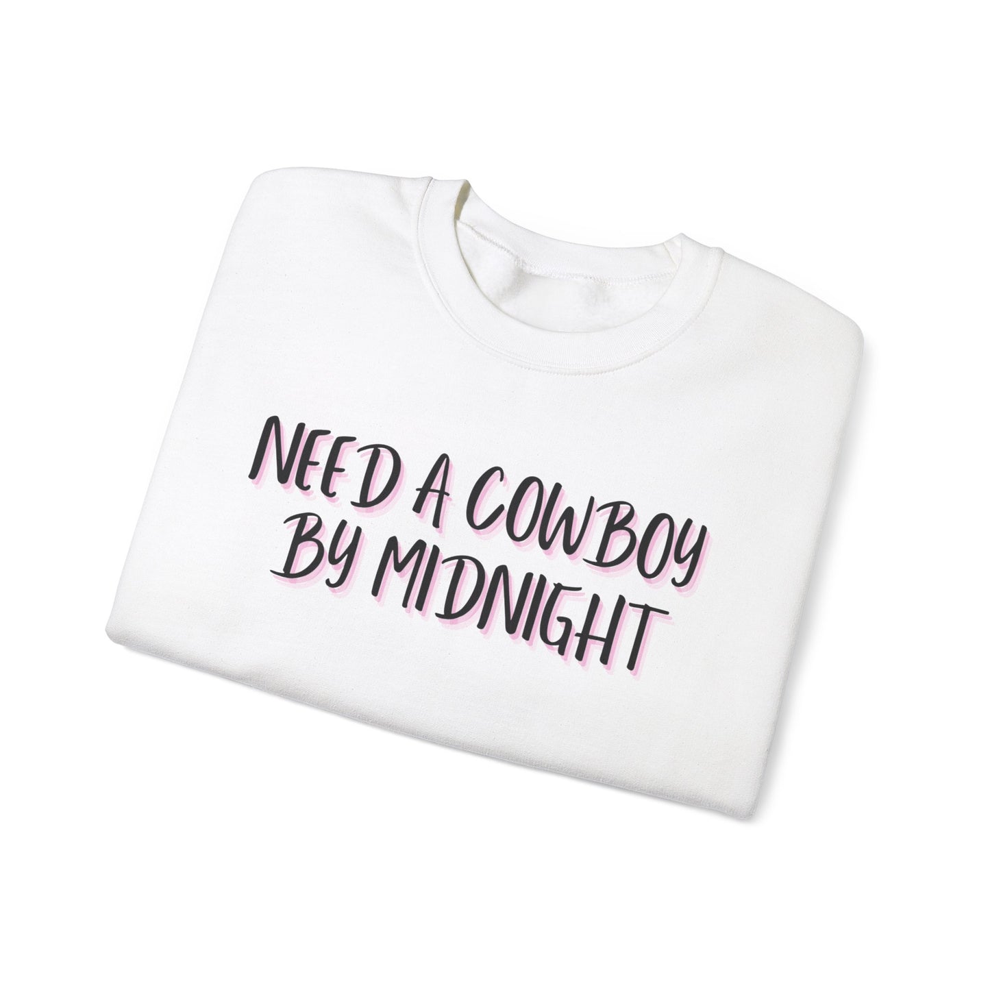 New Years Need a Cowboy by Midnight Unisex Crewneck Sweatshirt - Cozy Casual Wear