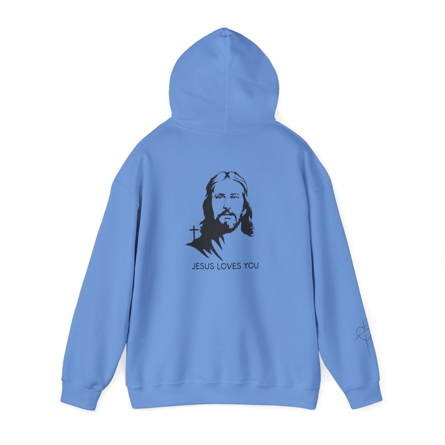 Unisex Heavy Blend™ Hoodie - "Jesus Loves You" Inspirational Sweatshirt