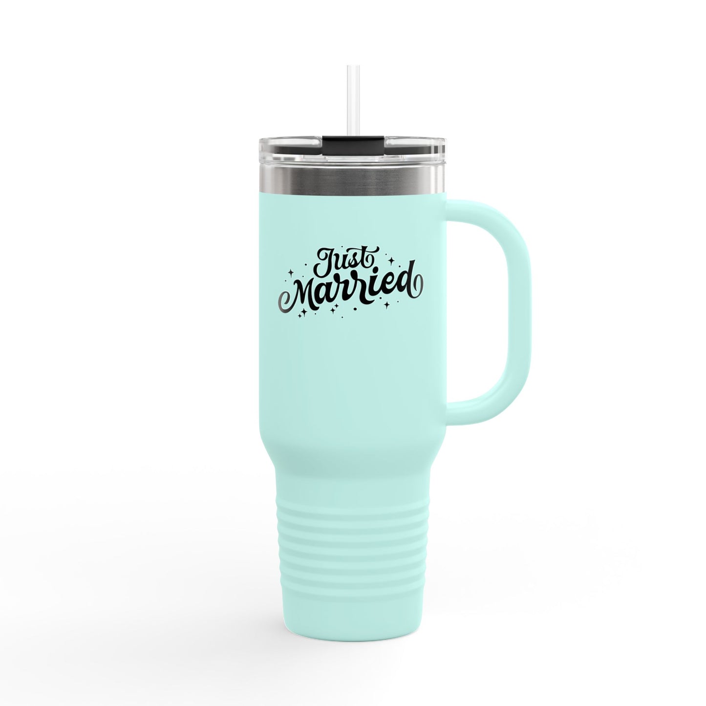 Just Married Insulated Travel Mug - Perfect for Newlyweds, 40oz Drinkware