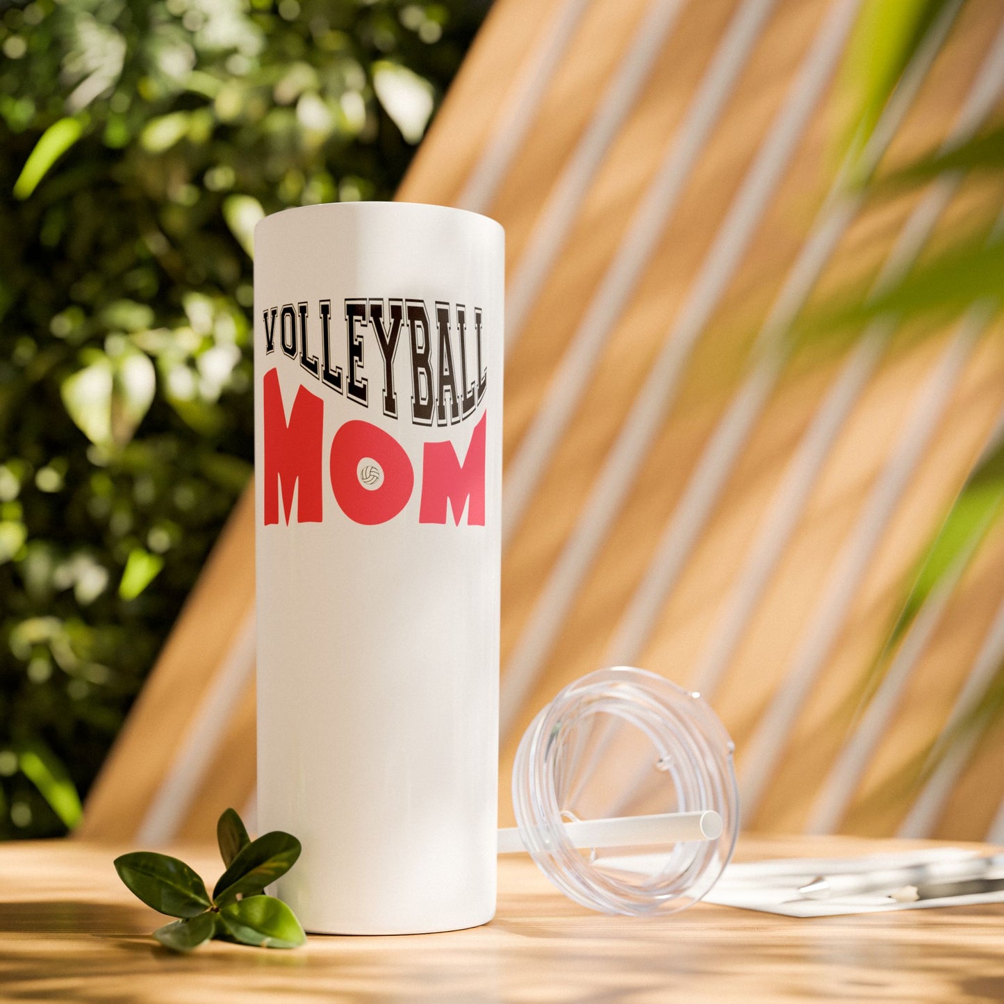 Volleyball Mom Skinny Tumbler with Straw - 20oz