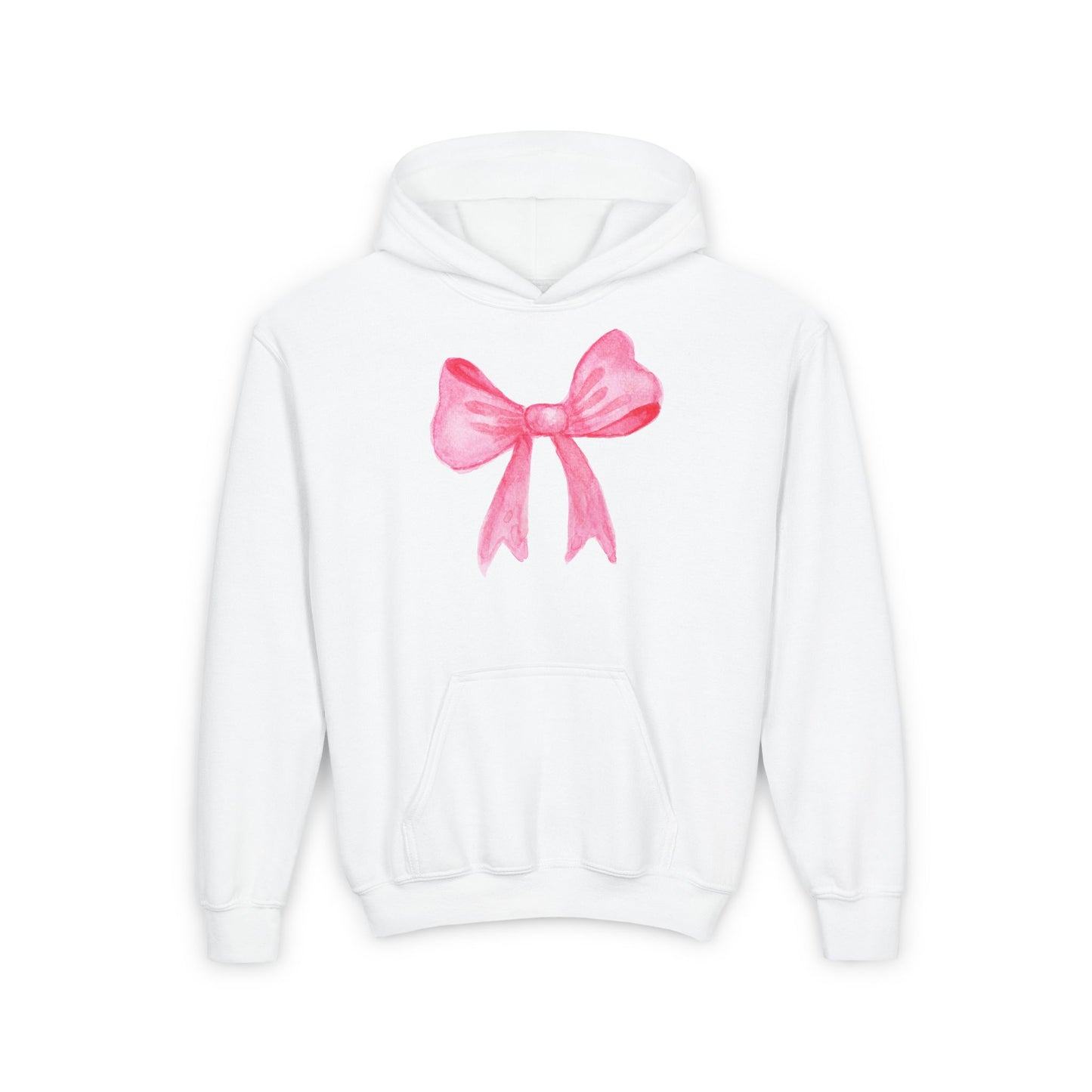 Pink Bow Design - Youth Heavy Blend Hooded Sweatshirt