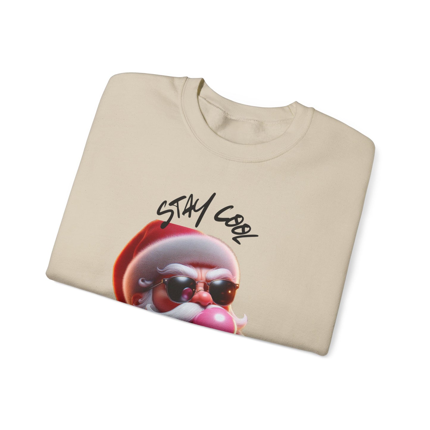 STAY COOL, STAY JOLLY, FUNNY BAD SANTA - Unisex Heavy Blend™ Crewneck Sweatshirt