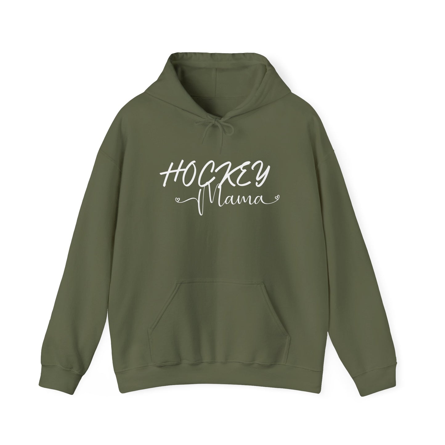 Hockey Mama Cursive White Unisex Heavy Blend Hooded Sweatshirt