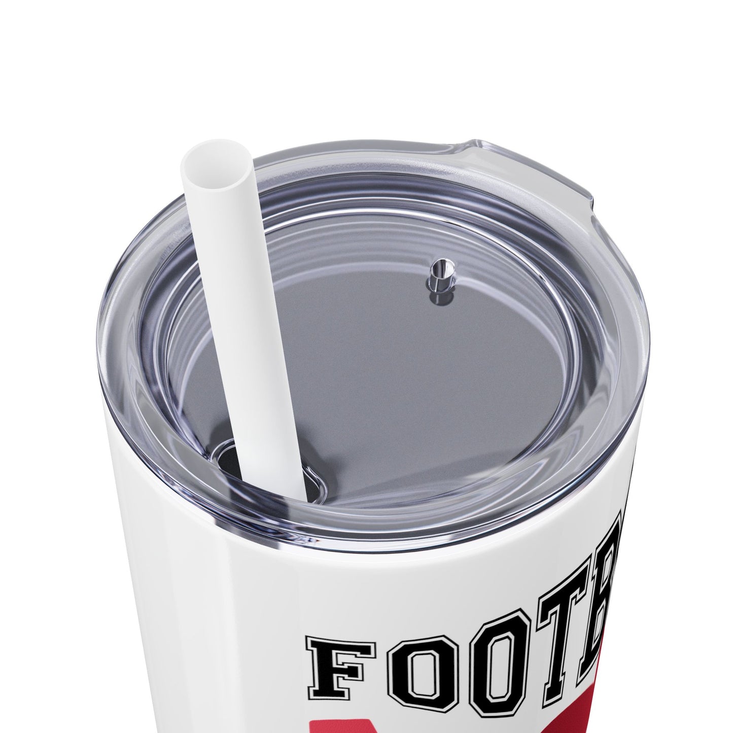 Football Mom 20oz Skinny Tumbler with Straw - Perfect for Game Day!