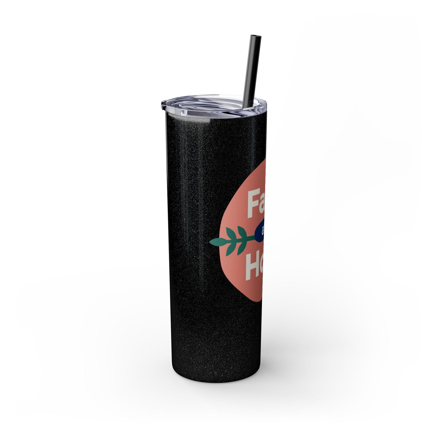 Faith and Hope Skinny Tumbler with Straw | 20oz Inspirational Travel Cup