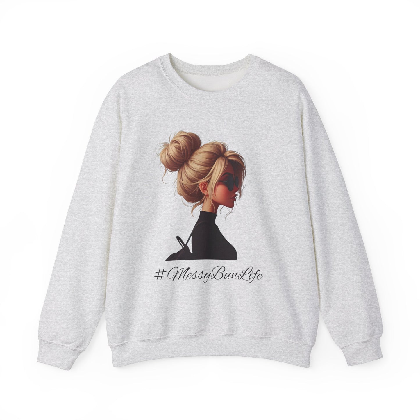 #MessyBunsLife Blonde Unisex Heavy Blend™ Crewneck Sweatshirt - Stylish & Comfortable Casual Wear