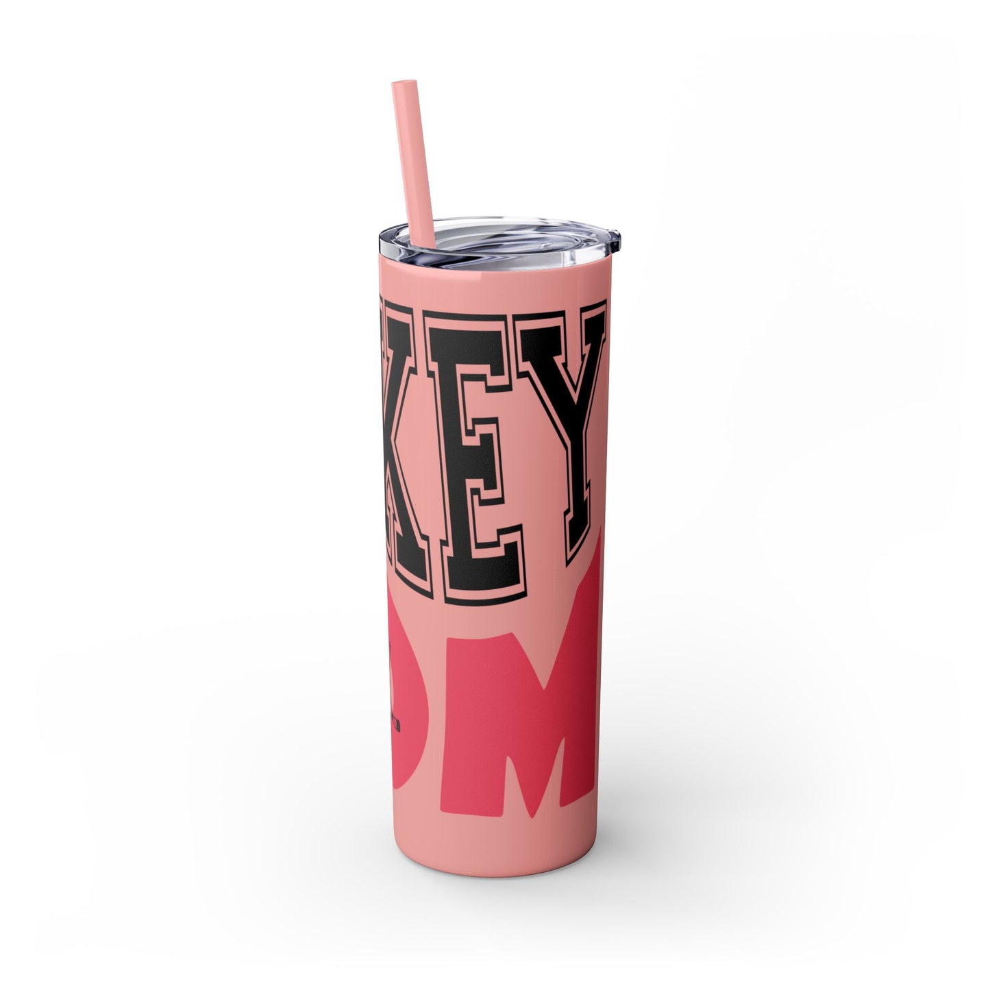 Personalized Hockey Mom Skinny Tumbler with Straw - 20oz, Perfect for Sports Fans