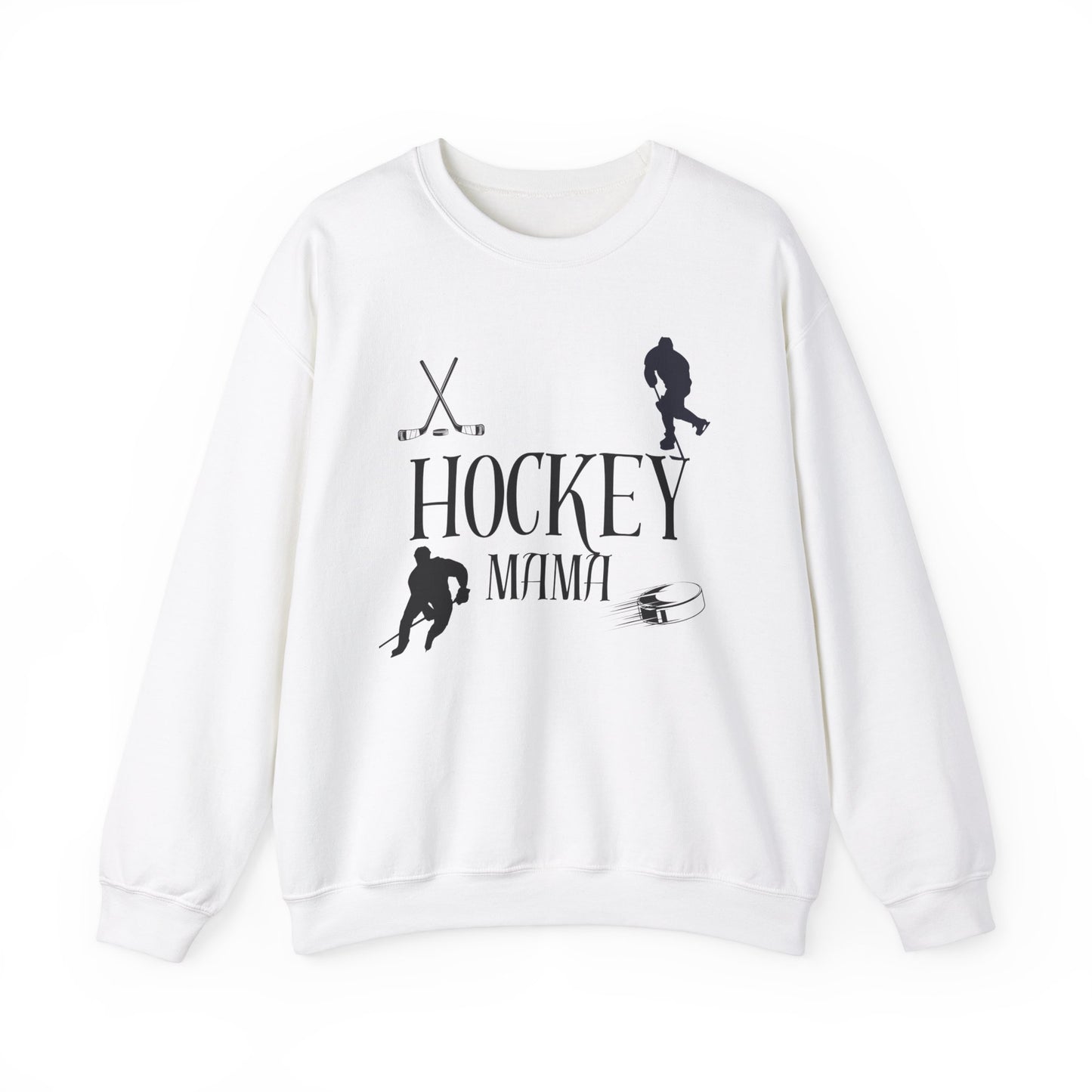 Hockey MAMA black ink - Unisex Heavy Blend™ Crewneck Sweatshirt