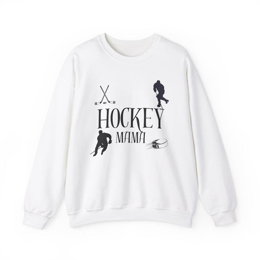 Hockey MAMA black ink - Unisex Heavy Blend™ Crewneck Sweatshirt