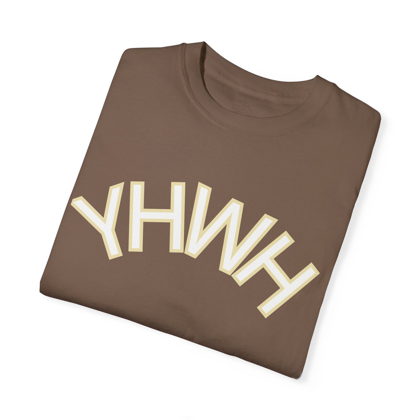 Unisex Garment-Dyed T-Shirt with YHWH Design - Casual Spiritual Fashion