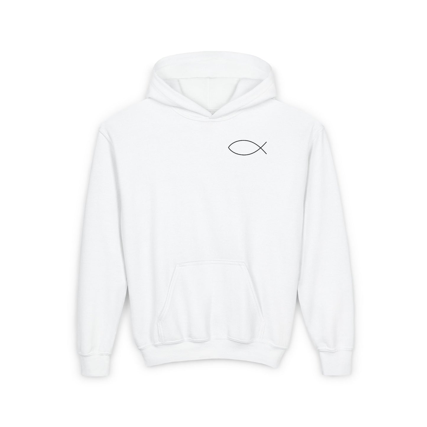 Youth Heavy Blend Hooded Sweatshirt - Faith Symbol Hoodie for Kids