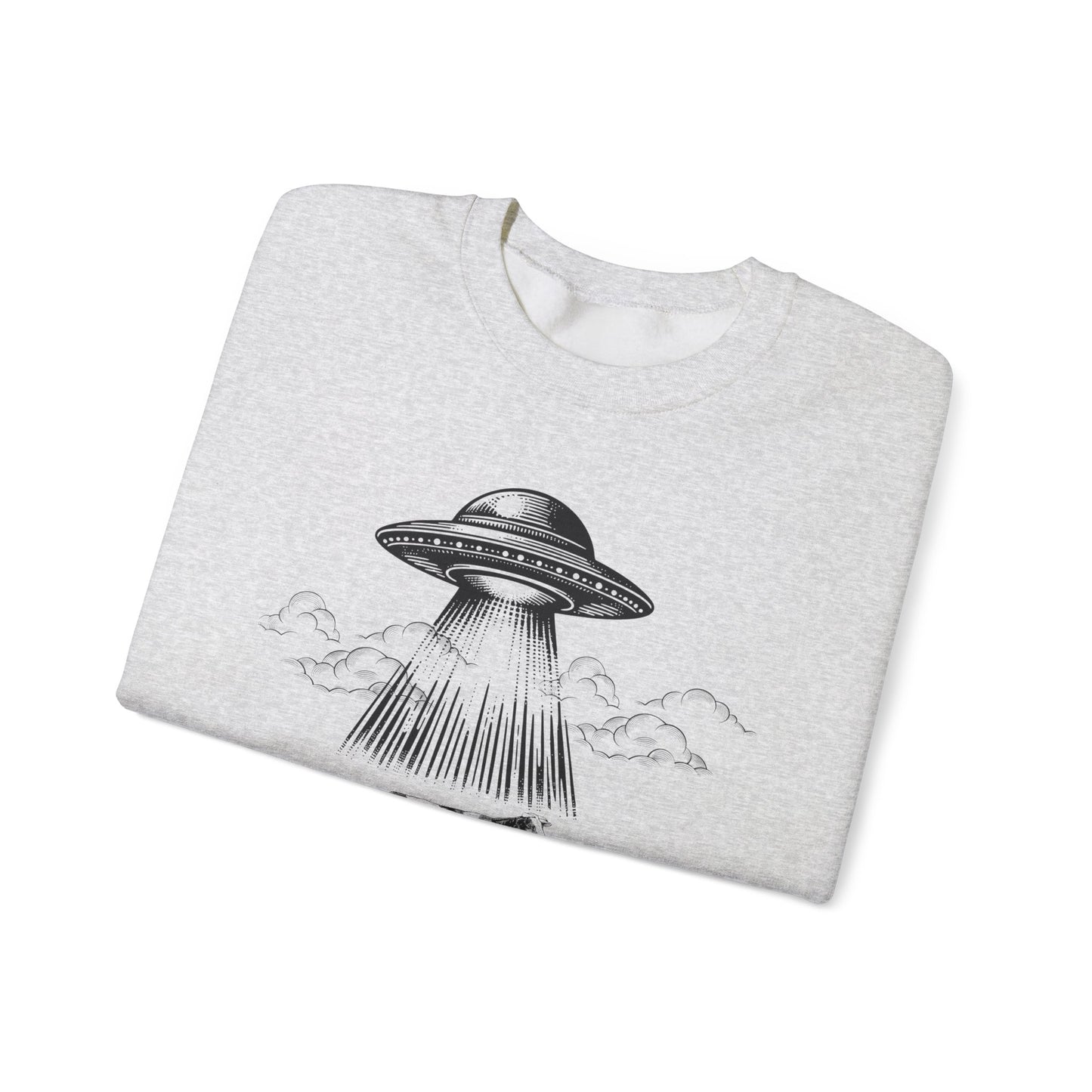 Alien Abduction Unisex Heavy Blend™ Crewneck Sweatshirt - Fun Graphic for Casual Comfort