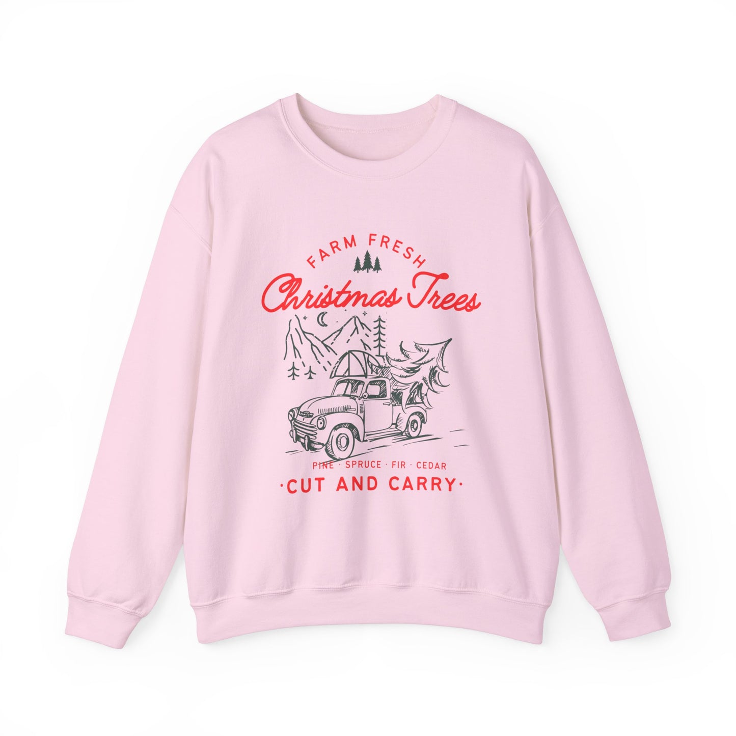 Farm Fresh Christmas Trees Sweatshirt - Cozy Unisex Crewneck for Holiday Cheer