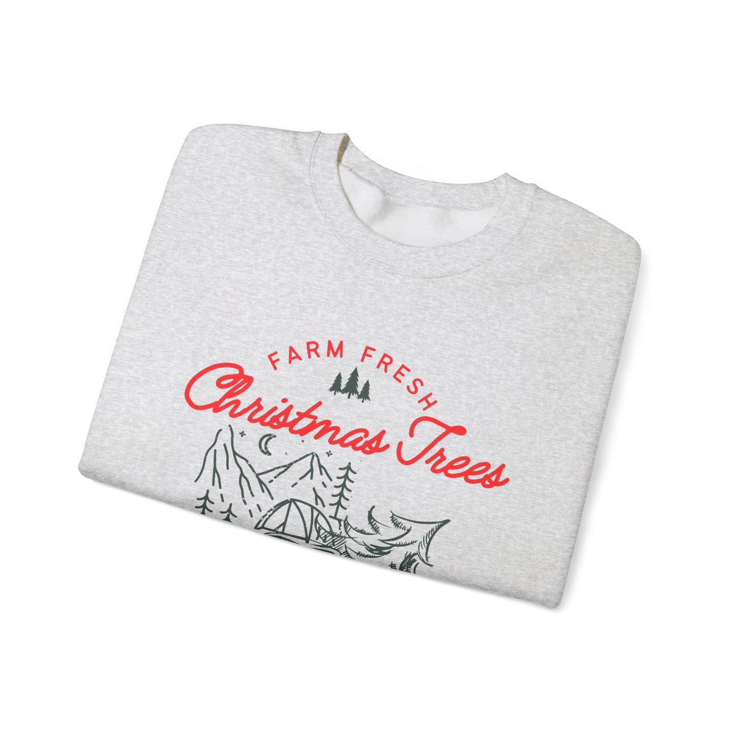 Farm Fresh Christmas Trees Sweatshirt - Cozy Unisex Crewneck for Holiday Cheer