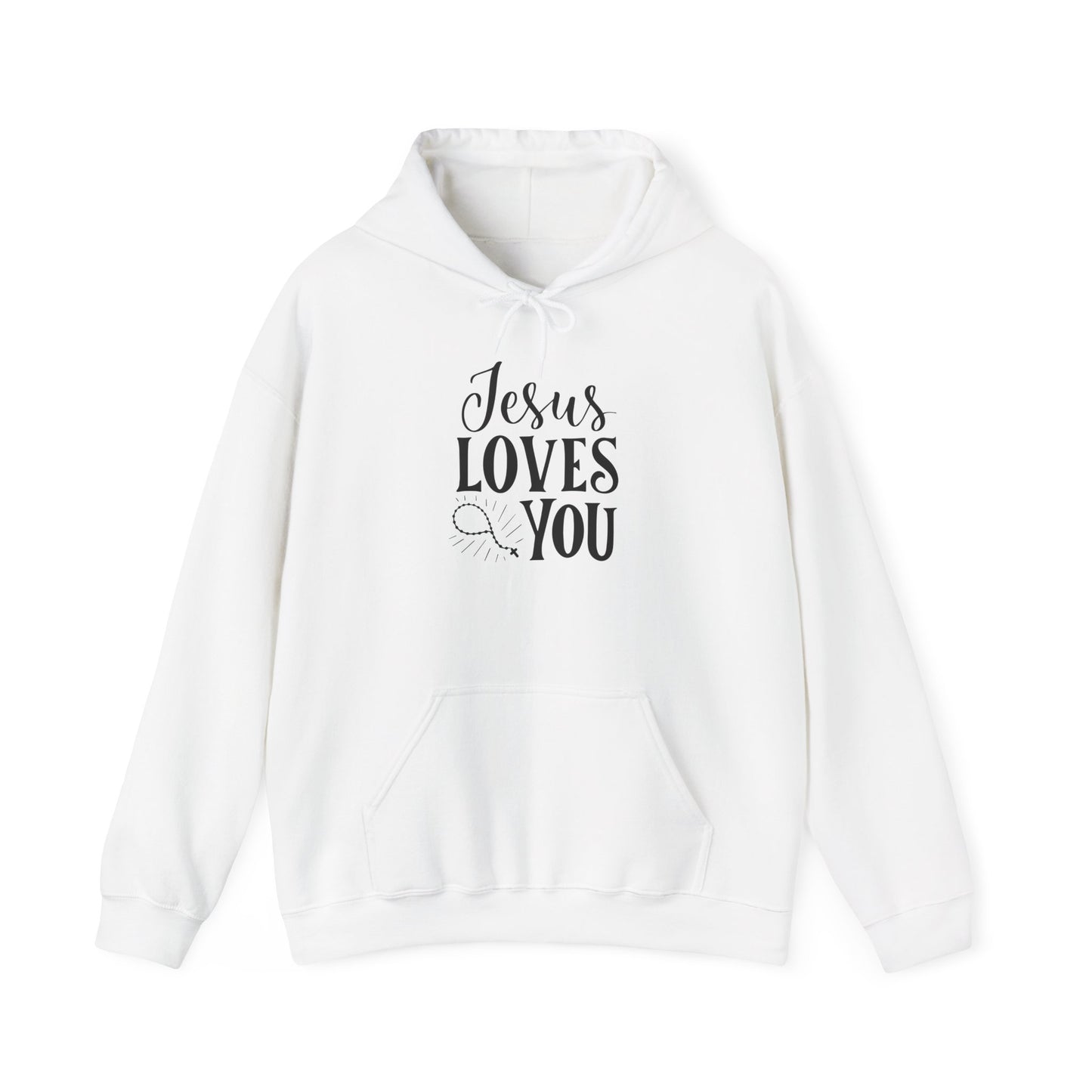 Unisex Heavy Blend™ Hooded Sweatshirt - Jesus Loves You Design