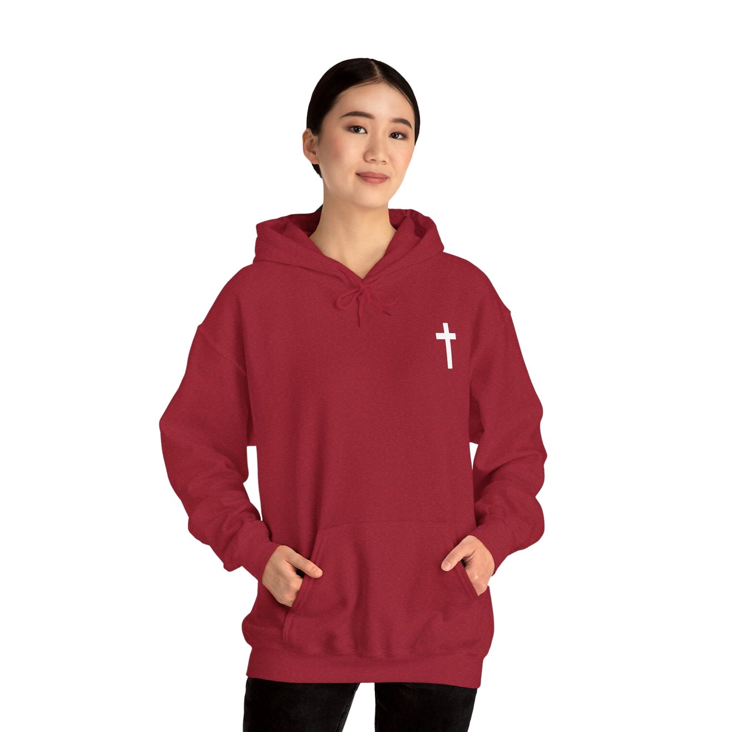 Faith Cross Unisex Heavy Blend™ Hooded Sweatshirt - Comfortable & Stylish for All Occasions