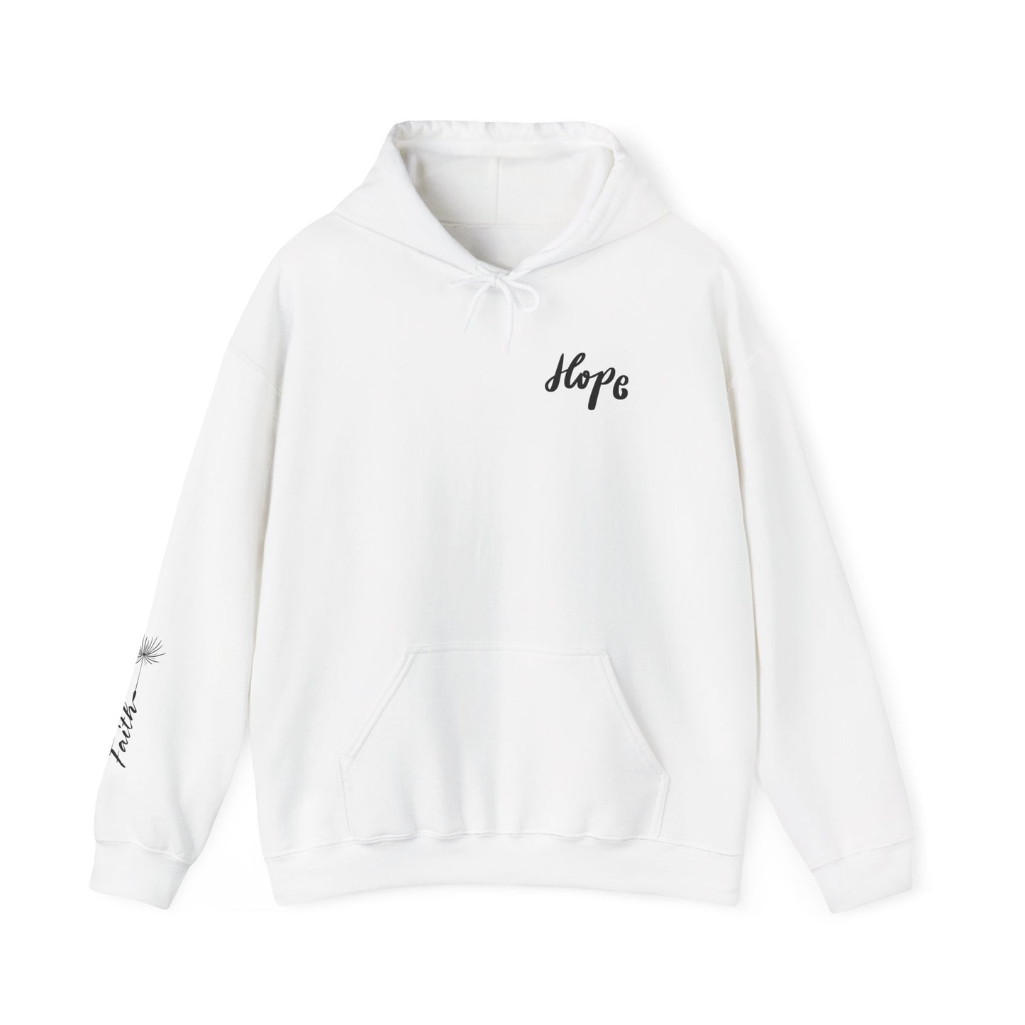 Hope & Faith Unisex Hooded Sweatshirt | Inspirational Graphic Hoodie