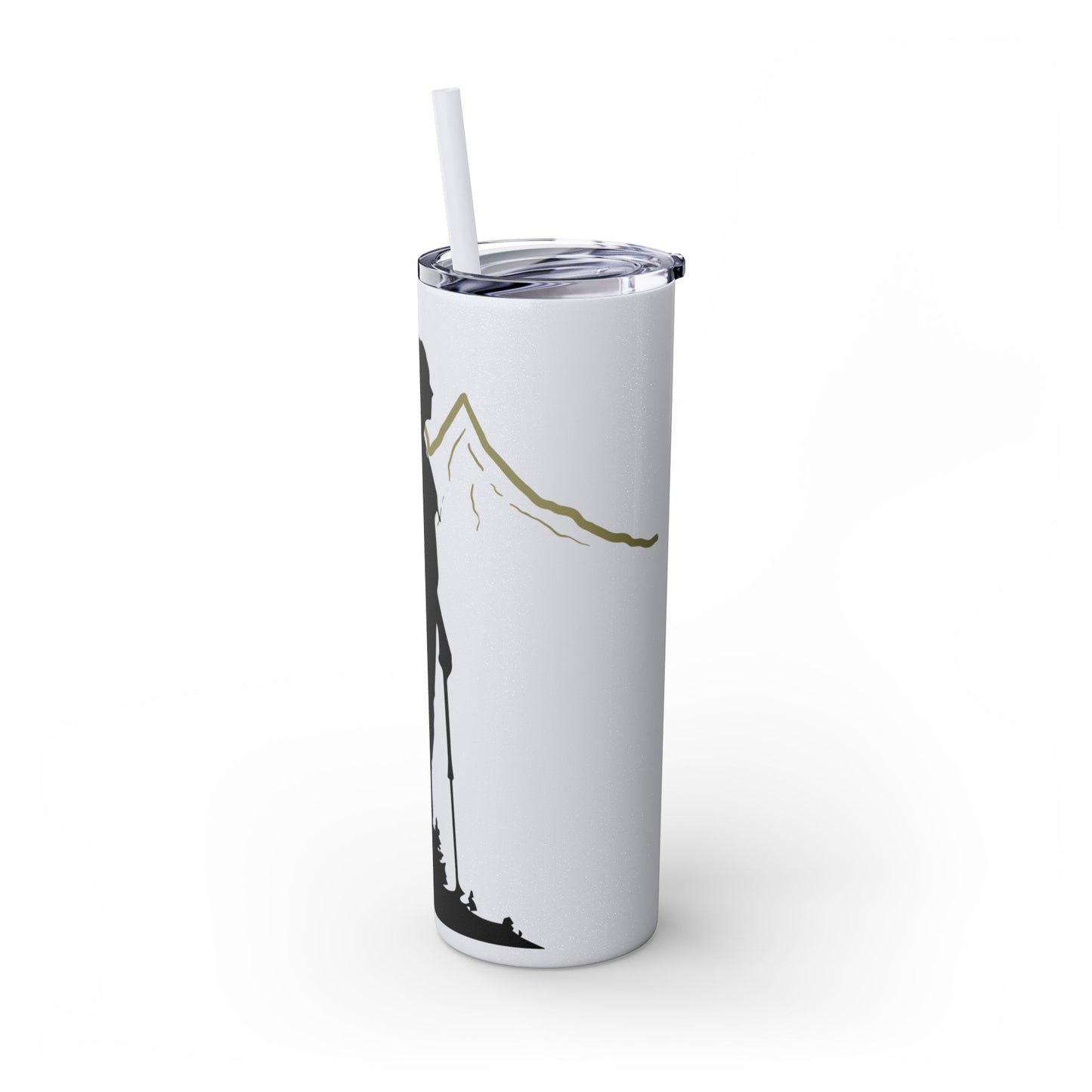 Adventure Awaits Skinny Tumbler with Straw - 20oz Hiking Design