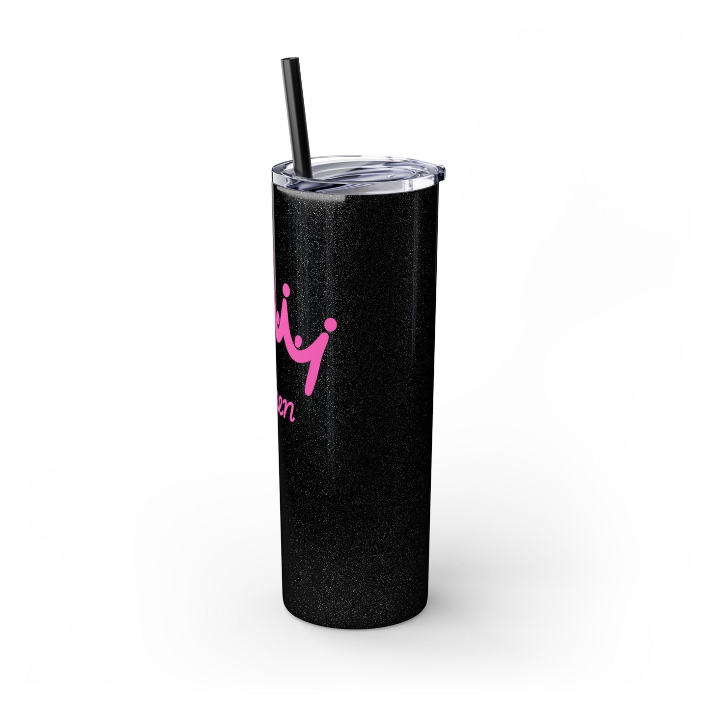 Queen Skinny Tumbler with Straw - 20oz, Perfect for Royal Drinkers, Pageant