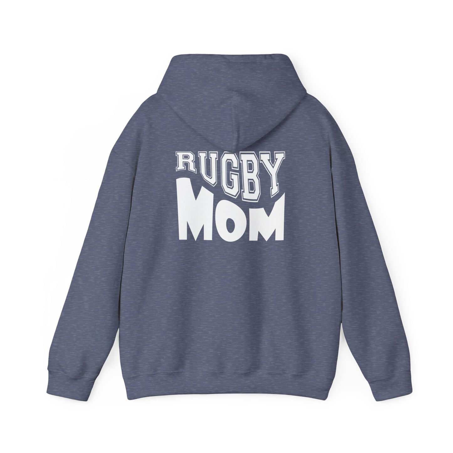 Rugby Mom America Hooded Sweatshirt | Unisex Heavy Blend | Sports Gift