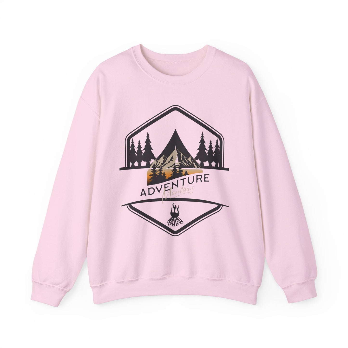 Adventure Awaits Unisex Heavy Blend™ Crewneck Sweatshirt - Perfect for Outdoor Enthusiasts