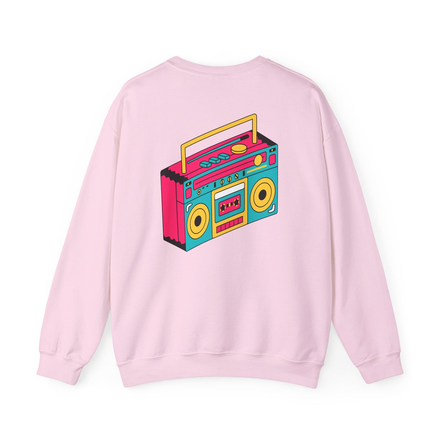 Retro Music Boombox Crewneck Sweatshirt - Unisex Heavy Blend