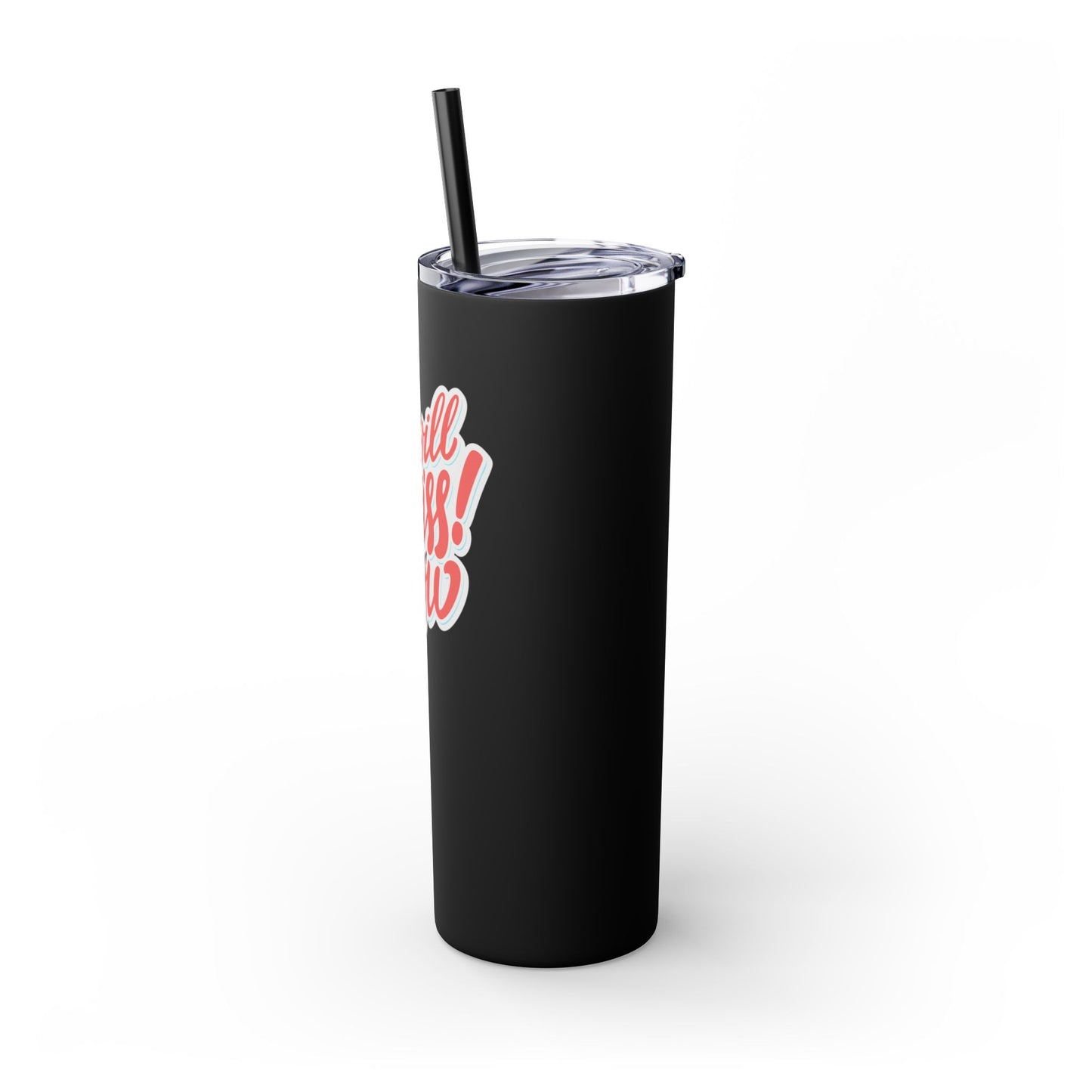 We Will Miss You Skinny Tumbler with Straw - 20oz Travel Mug for Farewell Gifts