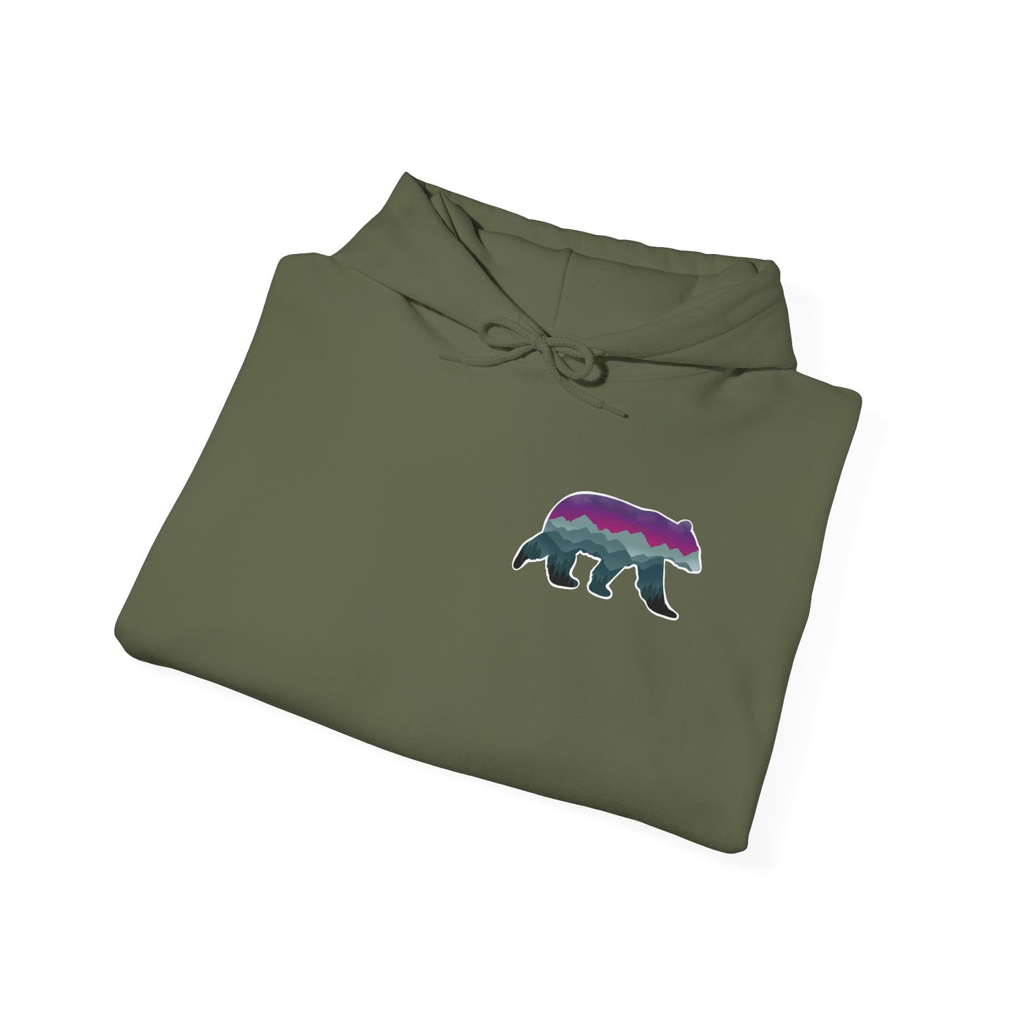 Cozy Bear Graphic Hoodie - Unisex Heavy Blend™ Sweatshirt