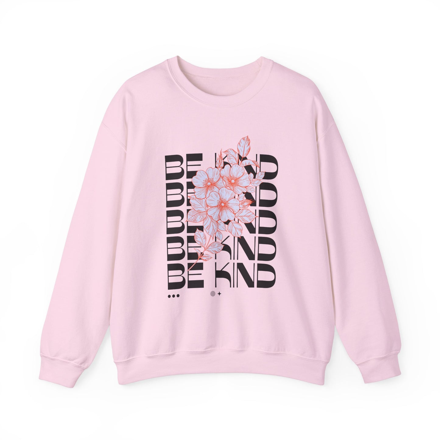 Be Kind Floral Unisex Heavy Blend Crewneck Sweatshirt