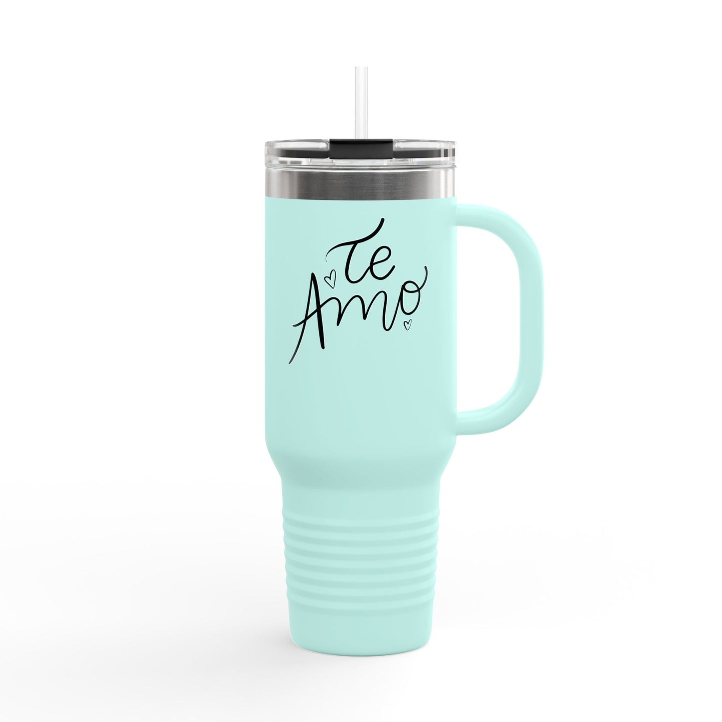 Insulated Travel Mug - 40oz "Te Amo" Love Design - Perfect for Gifting and Everyday Use