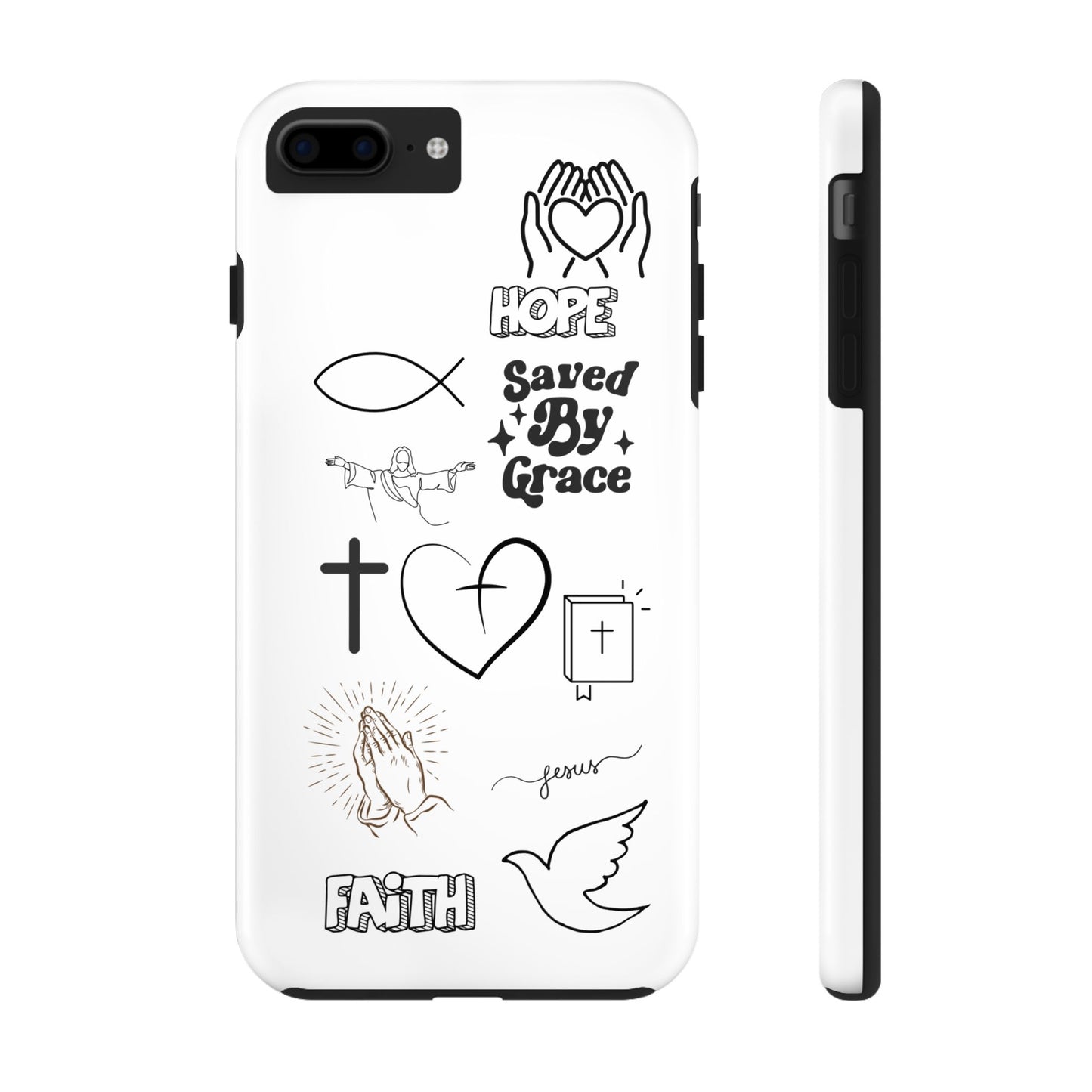 Inspirational Tough Phone Case - Faith, Hope & Grace Design