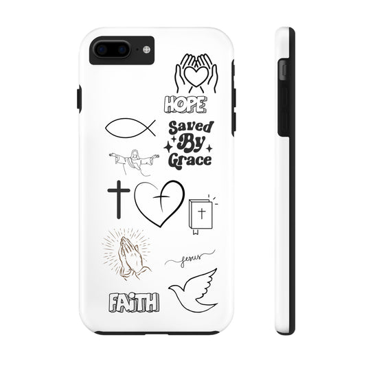 Inspirational Tough Phone Case - Faith, Hope & Grace Design