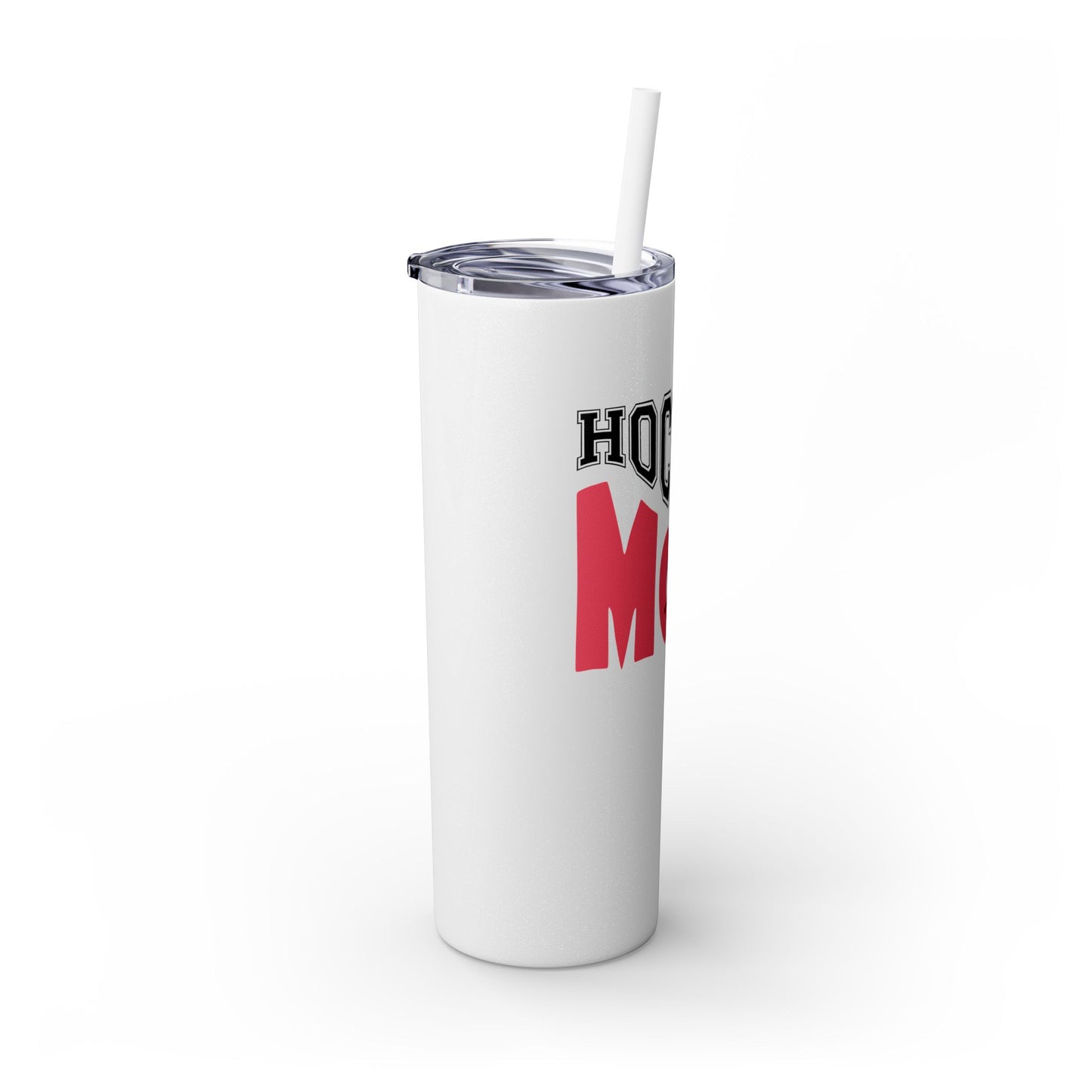 Hockey Mom 20oz Skinny Tumbler with Straw - Perfect Gift for Sports Enthusiasts