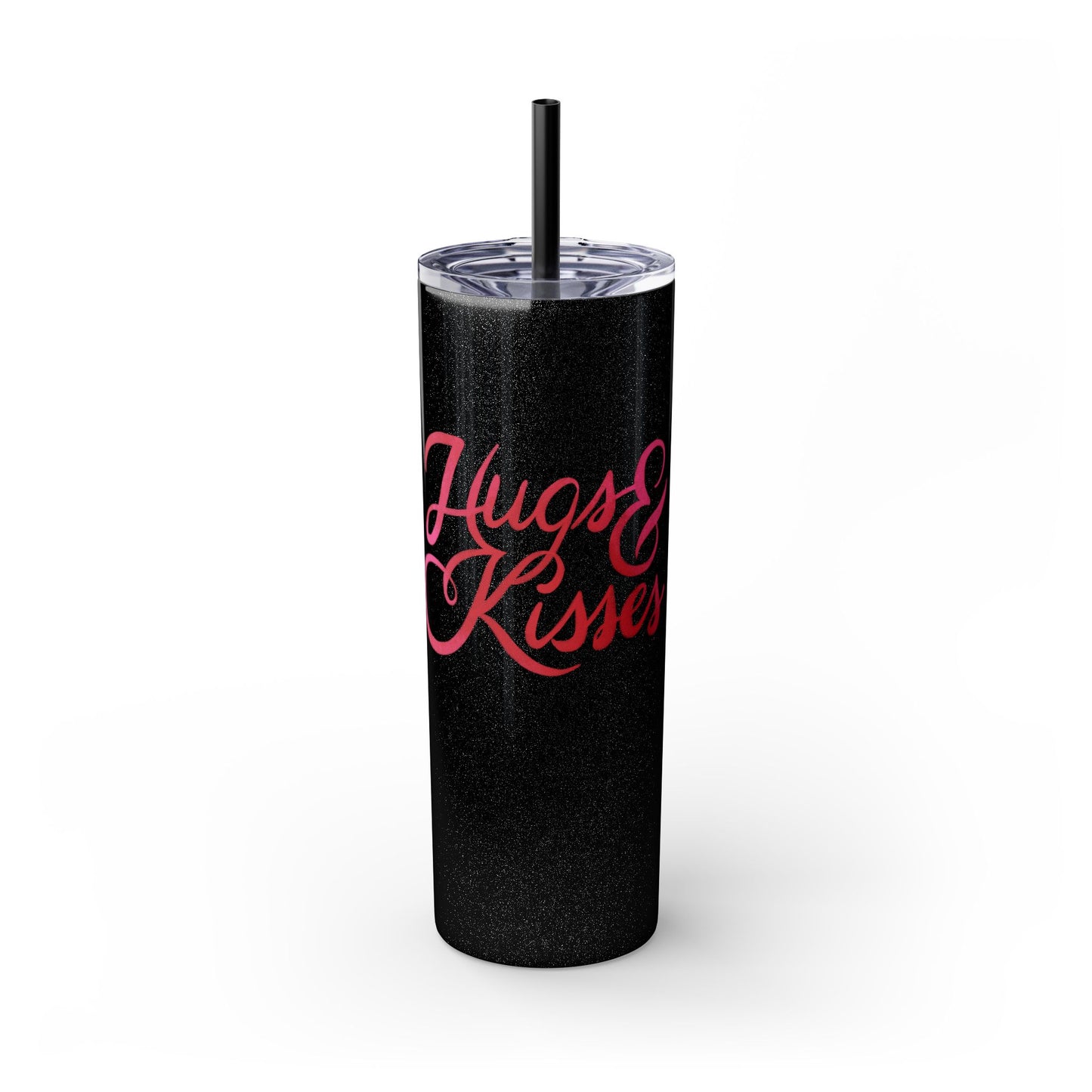 Hugs & Kisses Skinny Tumbler with Straw - 20oz Love Drinkware