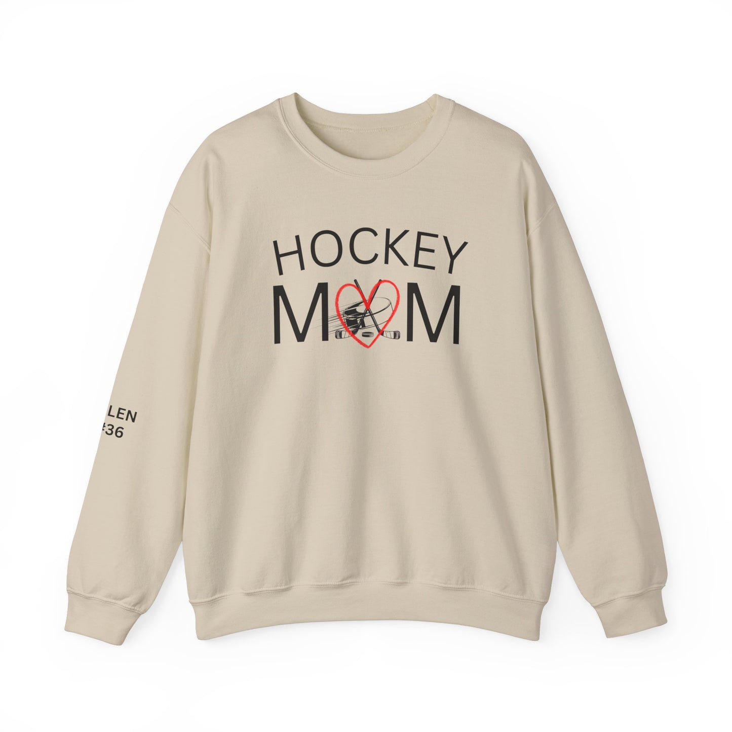 Custom * Hockey Mom Sweatshirt | Unisex Heavy Blend Crewneck | Perfect Gift for Sports Moms