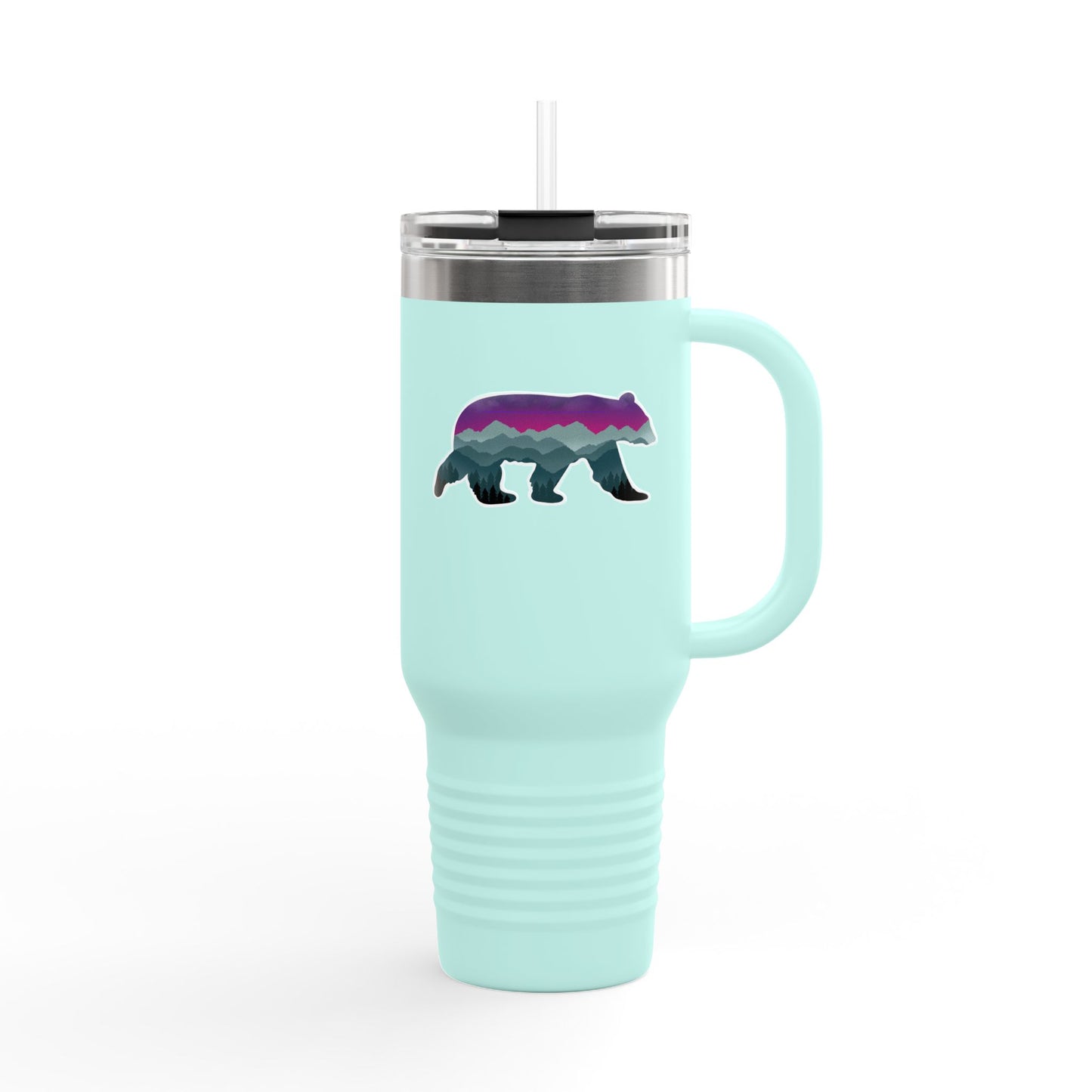 Colorful Bear Insulated Travel Mug - 40oz Adventure Companion