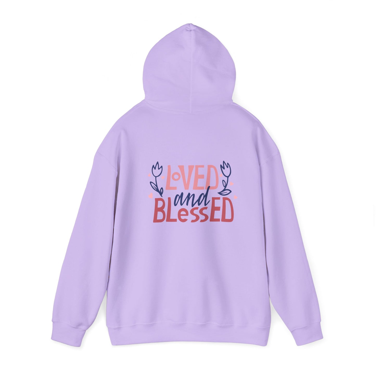 Loved and Blessed Unisex Hoodie - Cozy Heavy Blend Sweatshirt with Floral Design