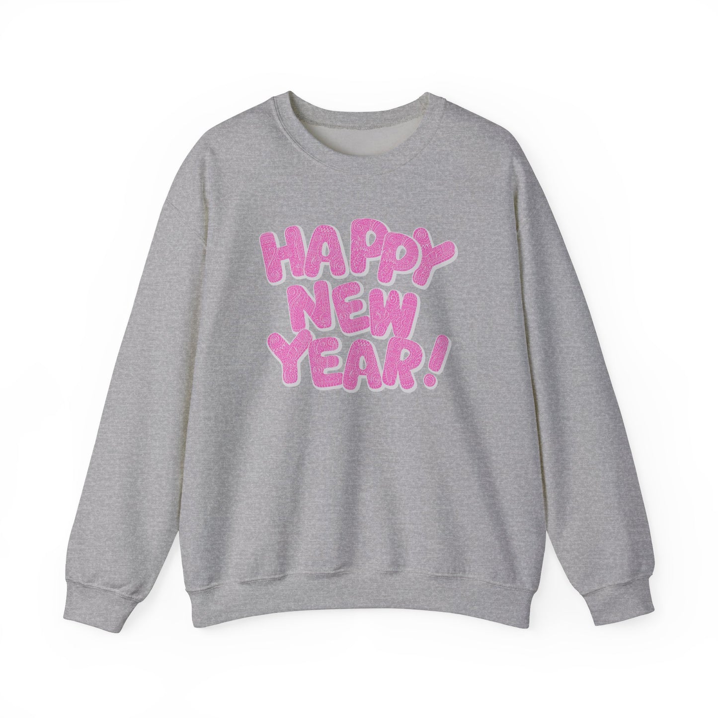 Happy New Year 2025 Pink Unisex Crewneck Sweatshirt