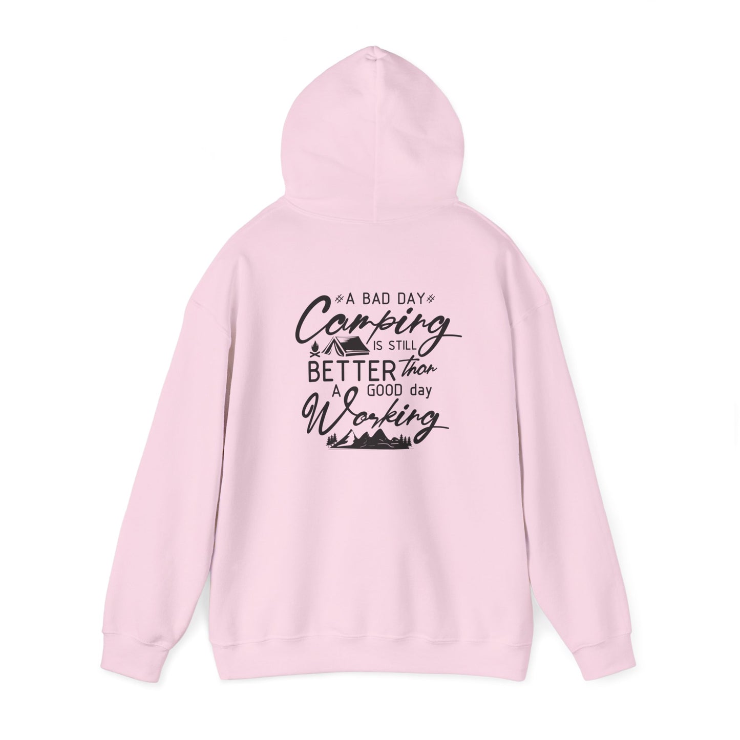 Camp Vibes Unisex Heavy Blend™ Hooded Sweatshirt - "A Bad Day Camping is Better than a Good Day Working"