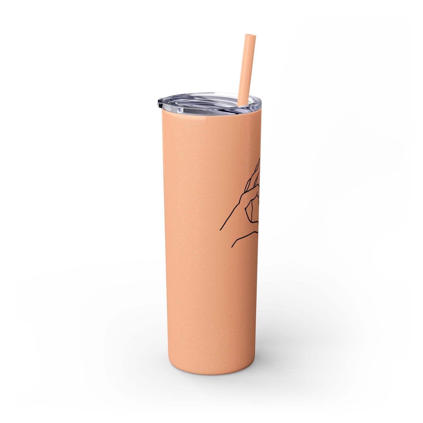 Love Hands Skinny Tumbler with Straw - 20oz | Cute & Stylish Drinkware