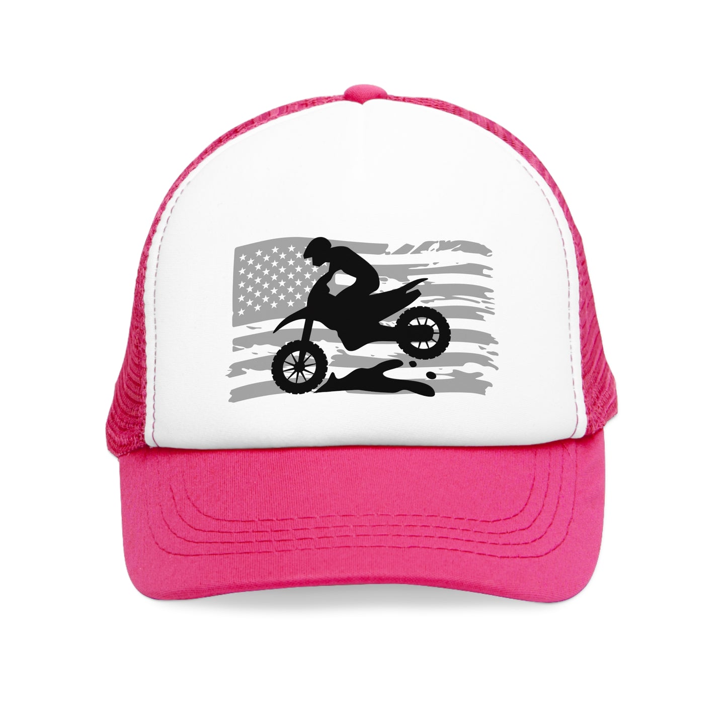 Patriotic Motocross Mesh Cap - Perfect for Riders and Fans