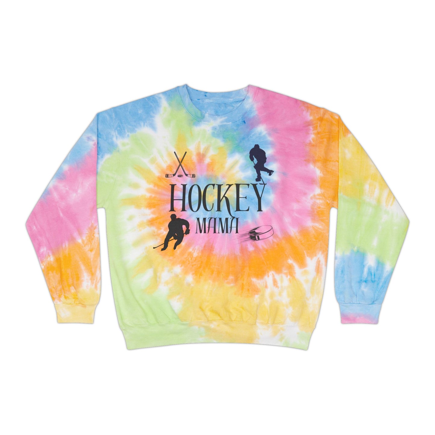 Hockey Mama Tie-Dye Sweatshirt - Unisex Cozy Apparel for Hockey Fans