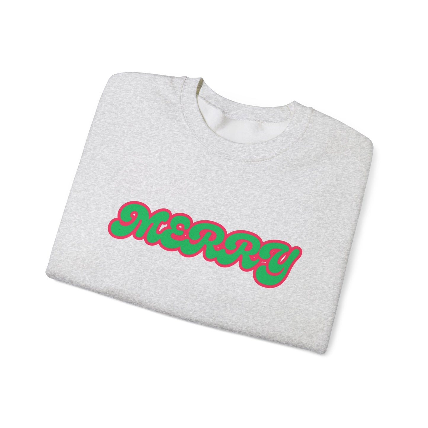 Green MERRY - Unisex Heavy Blend™ Crewneck Sweatshirt