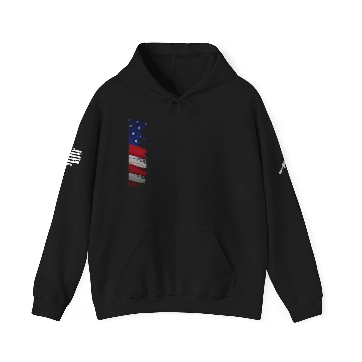 Patriotic Unisex Heavy Blend Hooded Sweatshirt | American Flag Design